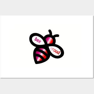 Bee Proud - Lesbian LGBT Flag bees Posters and Art